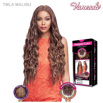 Vanessa Human Hair Blend Middle Part Designer Lace Front Wig - TMLA MALIBU